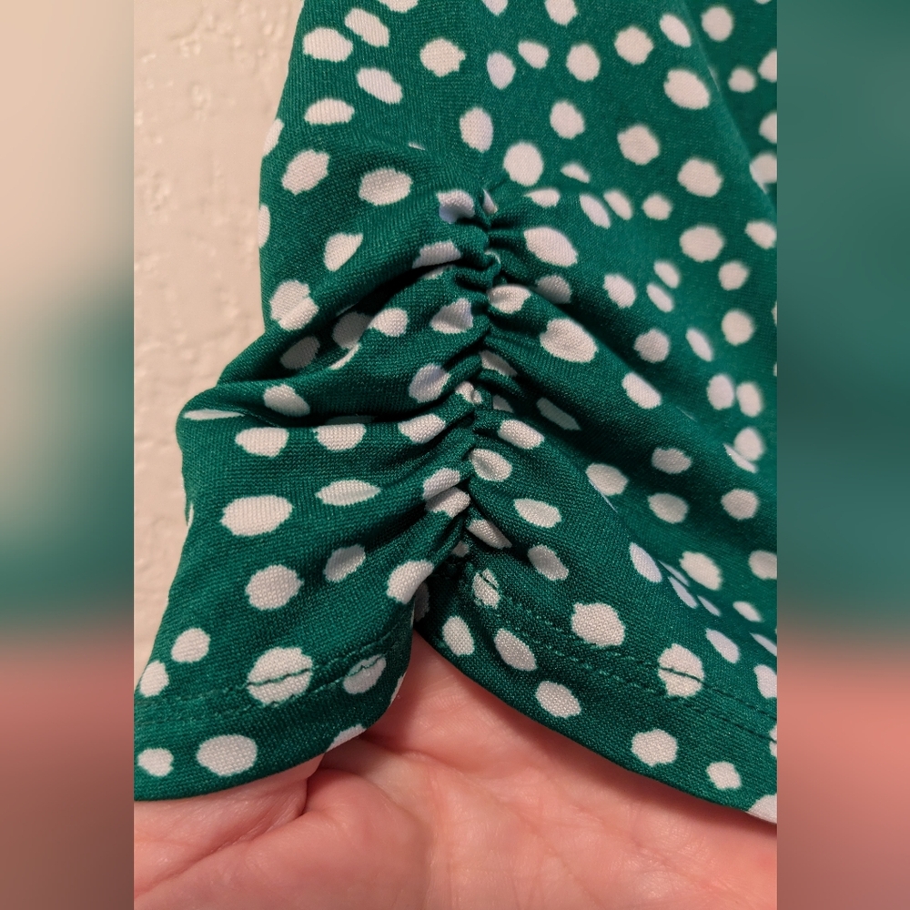 Kate & Lily Kelly Green Polka Dot Dress - Picture 5 of 7